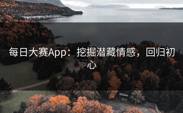 每日大赛App：挖掘潜藏情感，回归初心
